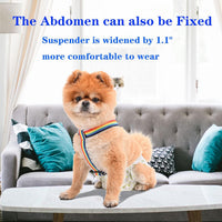 2 Pieces Dog Diaper Suspenders - Rainbow, Blue / XL - image 3