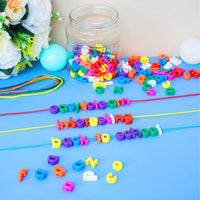 Wesiti alphabet lacing beads with uppercase and lowercase letters, ropes and buckets - view 12