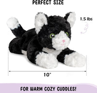 Bunny Microwavable & Weighted Stuffed Animals - Tuxedo Cat (Lying Down) - image 2