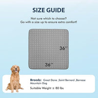 MICROCOSMOS Summer Cooling Mat & Sleeping Pad- Water Absorption Top, Materials Safe, Easy Carry, EZ Clean. Keep Cooling for Pets, Kids and Adults.(Drak Grey, 36" x36")