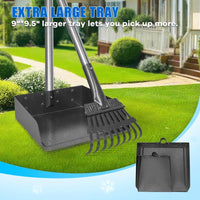 Metal Pooper Scooper for Dogs Heavy Duty Long Handle Rake - 1. Blue - image 3