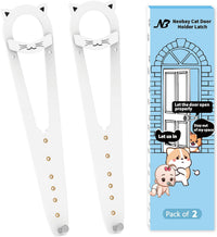 Neobay Cat Door Latch with Stabilizer - White 2 Packs