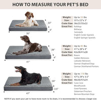 WNPETHOME Orthopedic XXL Dog Beds Large Sized Dog, Waterproof Extra Large Dogs Bed with Removable Washable Cover, Multi-Needle Quilting Dogs Crate Bed