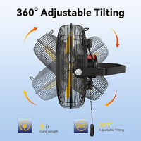 12 Inch Wall Fan Pro Series - Sealed Motor High Velocity Wall Mount Fans for Commercial, Residential, Warehouse, Covered Patio, Shop, Garage, Barn, Gazebo 3 Speed 2800 CFM UL Safety Listed
