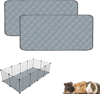 4 Pack Guinea Pig Cage Liners Washable Guinea Pig Bedding Reusable - Light Grey / 48" x 24" (2 Pack)
