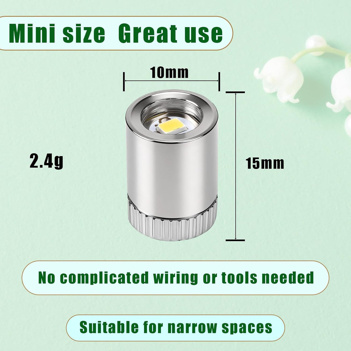 Mini Led Lights 10pc Small Led Lights Battery Powered Tiny Light Warm - Cold White - image 3