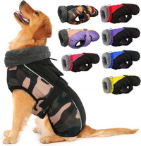 IECOii Extra Warm Reflective Dog Coat - X-Large(Chest:24.4-29.9 in) / Green Camo