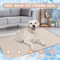 Buvlnee Summer Dog Cooling Mat - Khaki / 40x28in - image 2