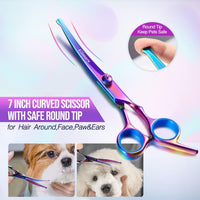 Gimars Titanium Coated Professional 6 in 1 4CR Stainless Steel Dog - Purple 5 in 1 - image 4