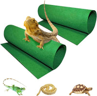 Reptile Carpet, 2 Pack of Bearded Dragon Mat Terrarium Substrate Liner Bedding for Snake Turtle - 24'' X 16'' / 2 PCS