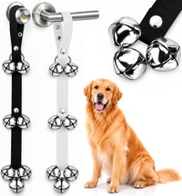 BLUETREE Dog Doorbells Premium Quality Training Potty Great Dog Bells - 10-Black+Light Grey
