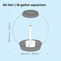 biOrb Classic 15 Acrylic 4-Gallon Aquarium with White LED Lights - LED Lighting / Silver / 16 Gallon - image 4