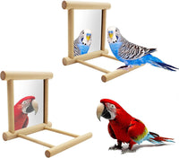 Blessed Family 2 Piece Bird Parakeet Mirror for Cage