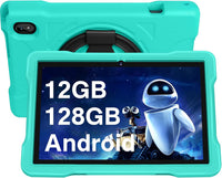 AOCWEI 10 inch kids tablet in cyan drop-proof EVA case with stand - view 3