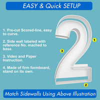 JoyBox Design 3FT DIY Mosaic Balloon Number 1 Frame - Number 2 - image 2