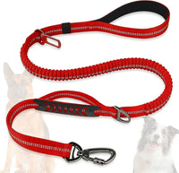 Dog Leash Heavy Duty, Bungee Leash Reflective Car Seat Belt for Dogs Brown – Essentials for Dogs - Red