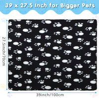 Eccliy 20 Pcs Puppy Blanket Fleece Pet Dog Throw - Paw / 39 x 28 Inch - image 2