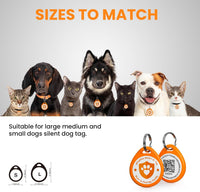 QR Code Cat Tags Personalized Small, Real-time Alerts, Pink – Essentials for Cats - 1 Pack Orange / Large-1.2"*1.4" - image 3