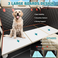 Waterproof Dog Car Seat Cover for Back Seat – Heavy Duty Back Seat Extender for Dogs with Hard Bottom, 7-Layer Protection, Non-Slip & Scratchproof, Easy to Install (Red)