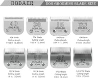 10# Dog Grooming Ceramic Blades, Compatible with Andis, Oster A5 - 10+30+40+7F+5F+4F+3F / Silver - image 2