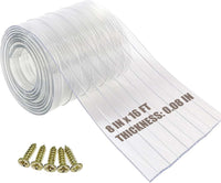 Dog Door Replacement Flap 8'' x 8' Clear PVC Doggie Flaps - 8" x 16'