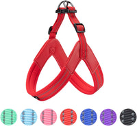 EXCELLENT ELITE SPANKER Reflective Step-in Dog Harness Vest Chest - Red / XL-Chest 26-28"