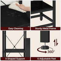 40-50 Gallon Fish Tank Stand, Aquarium Stand with Power Outlet and Storage Cabinet, Heavy Duty Tank Stand Suitable for Turtle Tank, Reptile Terrarium, for Home Office, Black FTBK50E01