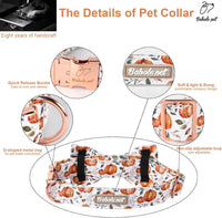 Green Dog Collar with Bow Tie, Christmas Bowtie Dog Collar M – Essentials for Dogs - XL / B-White Pumpkin - image 4