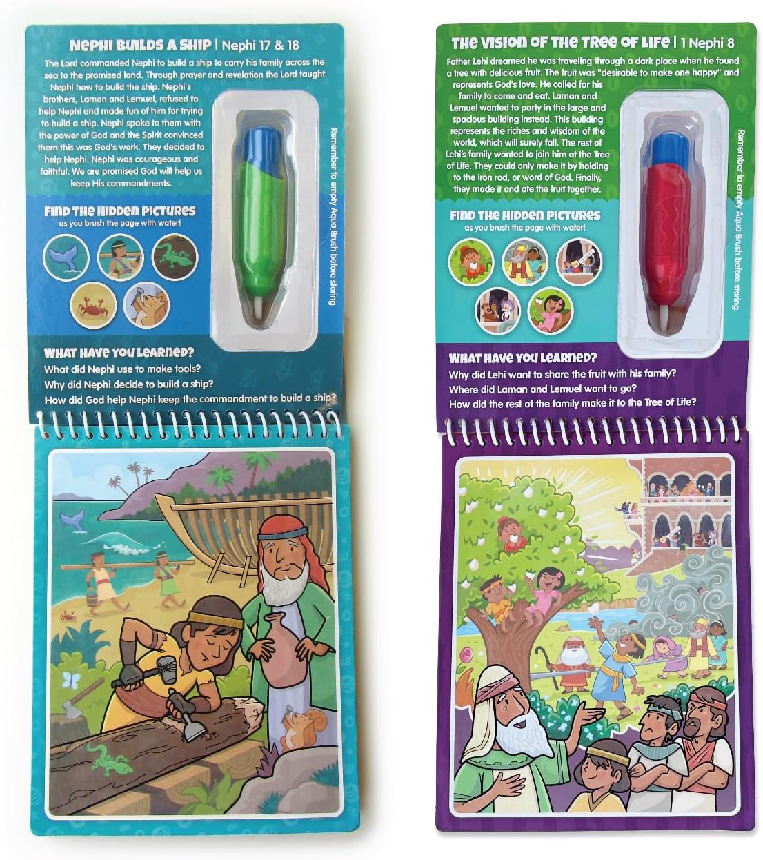 Water Reveal Coloring Scripture Book for Kids. – Fun for Kids & Family - Book of Mormon 2 Pack - image 2