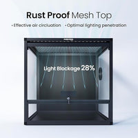 MagicCube 18'' x 18'' x 18'' Reptile Tank with Lock, 24 Gallon Reptile Terrarium with Flip-Up Tempered Glass Door, Top Screen Ventilation for Leopard Gecko - Bottom Not Leakproof