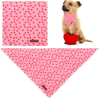 Summer Dog Bandana, UP URARA PUP Strawberry Triangle Bid Scarf for Medium Large Dogs, Cotton - LovedStick / L - image 3