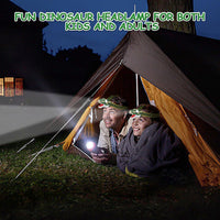 DX DA XIN Dinosaur Headlamp T-Rex LED Headlamps for Kids Flashlights - Camo Green - image 3