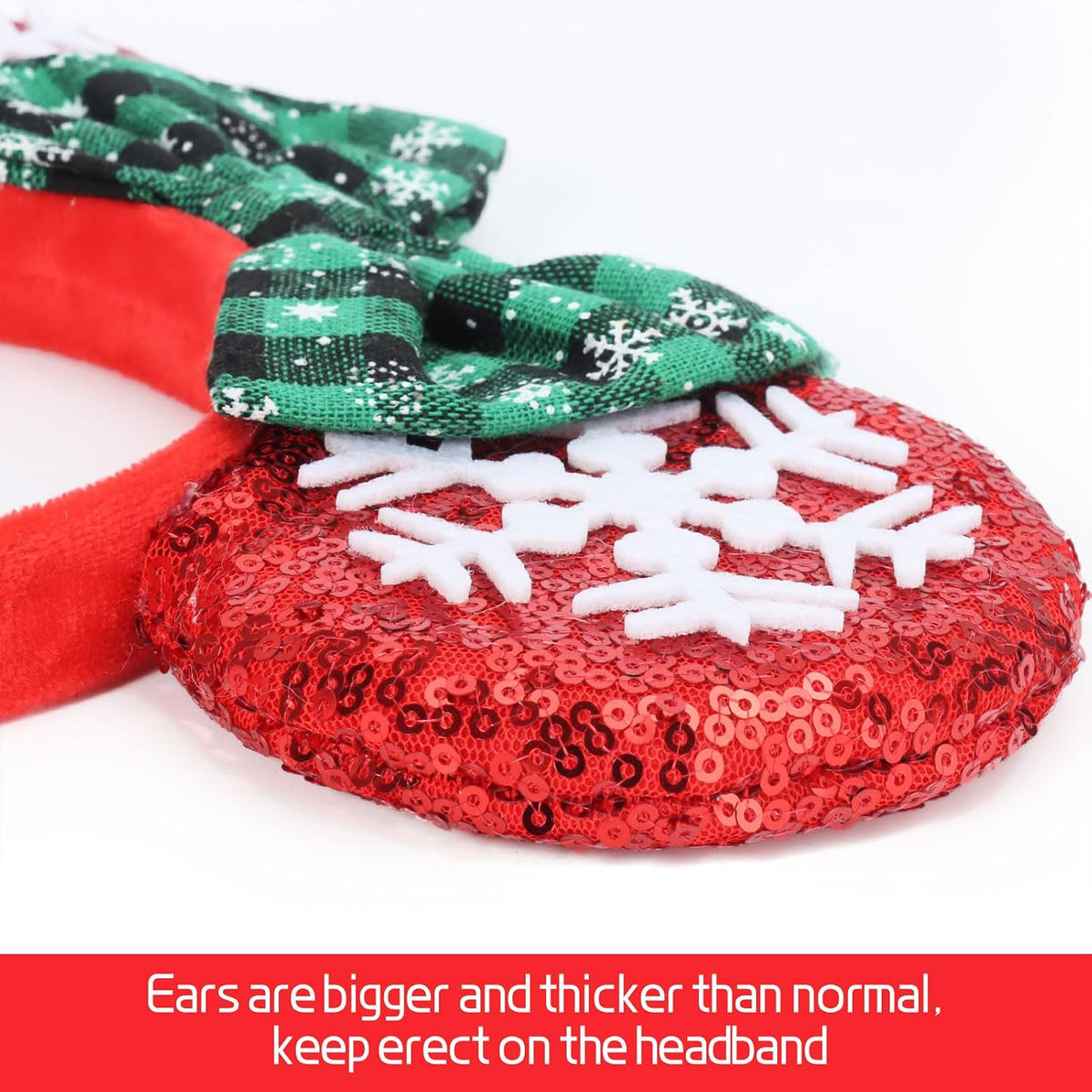 ETLUK Mouse Ears Headband - Snowflake - image 3
