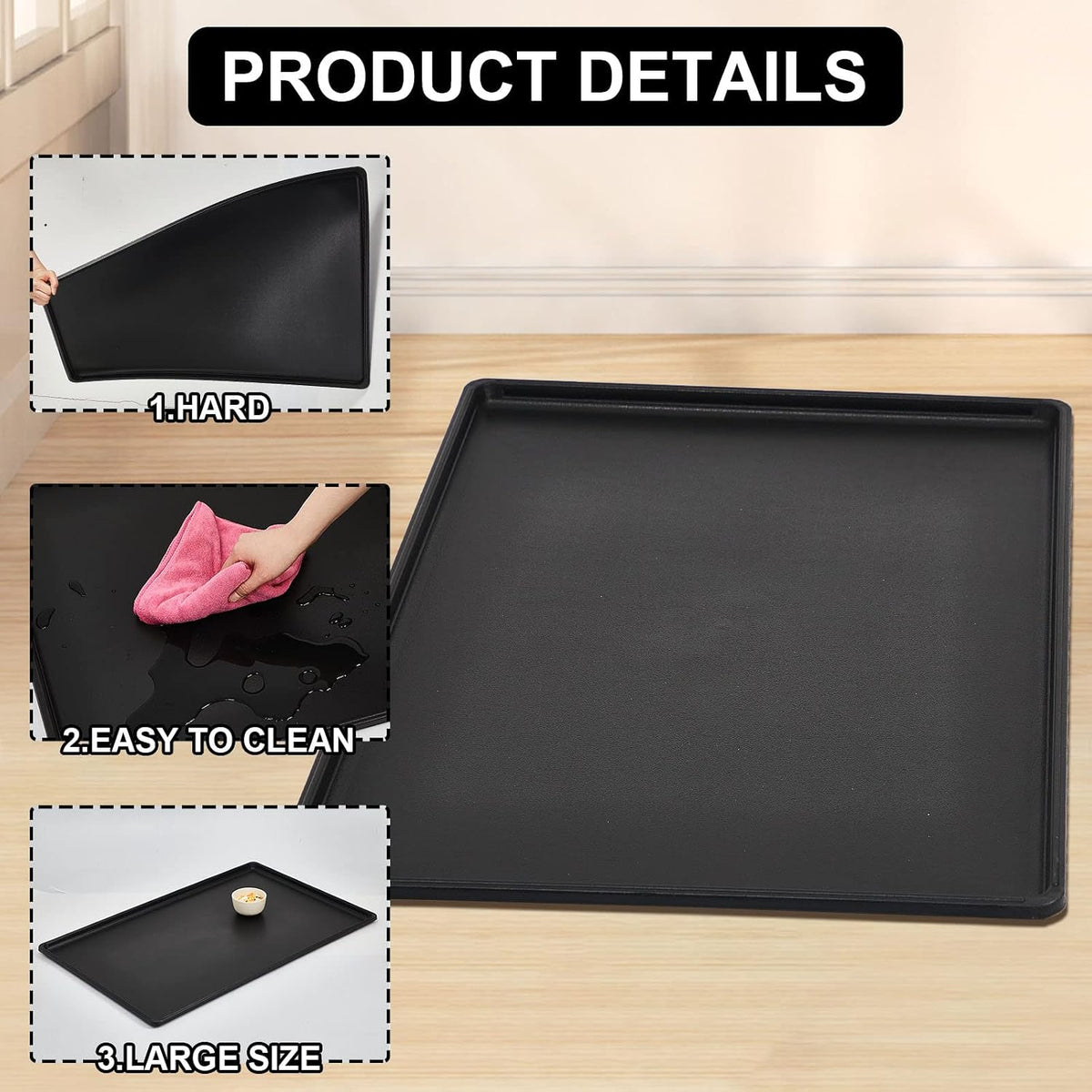 2 Pcs Dog Crate Tray 42" Replacement, Plastic Bottom Pan – Essentials for Dogs - 42" - image 3