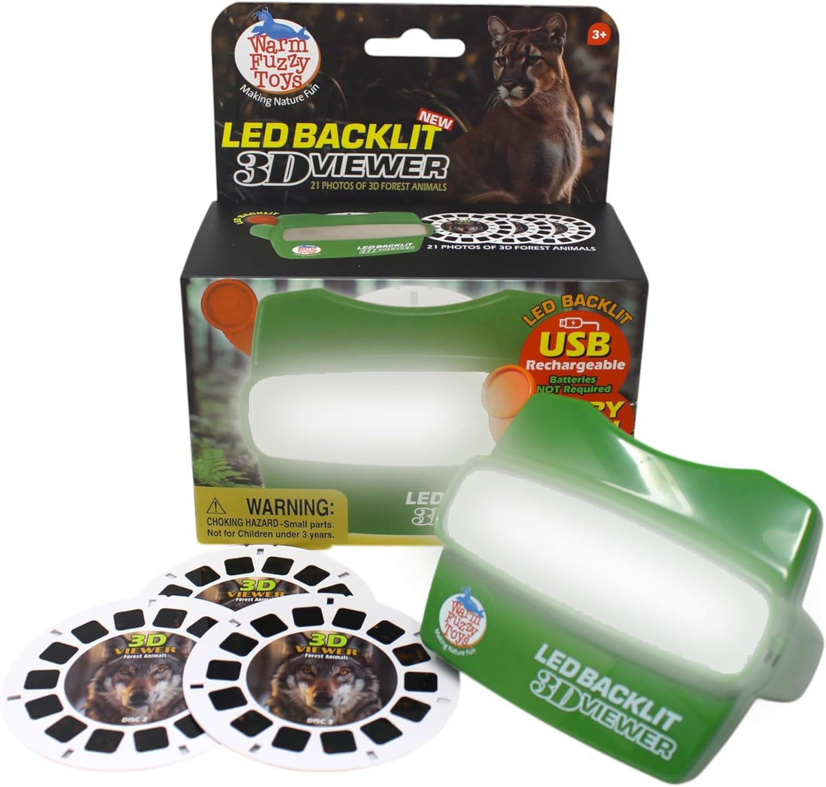 WARM FUZZY LED backlit 3D viewer with natural disasters reels - view 4