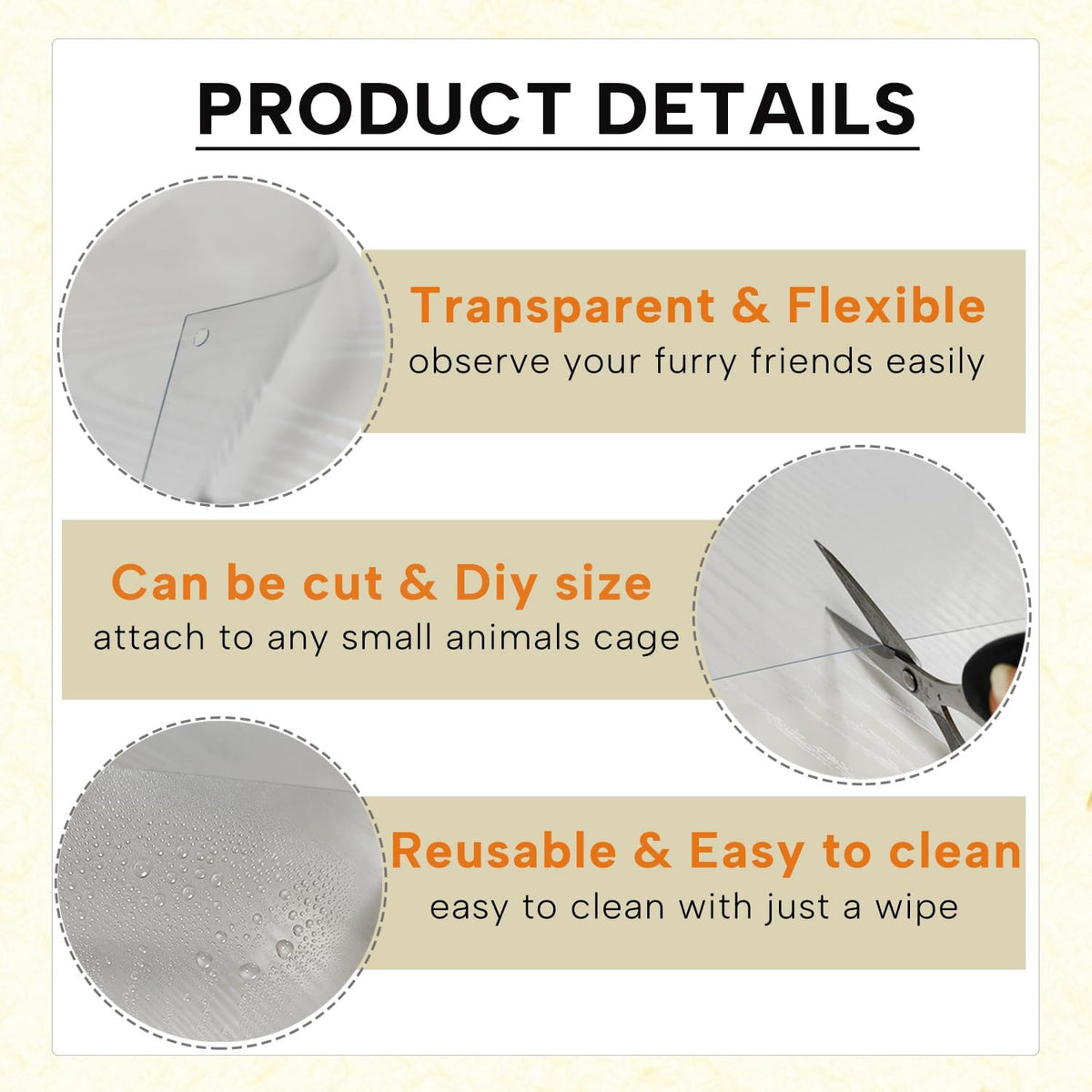 KEYIDE 12 Pcs Urine Guard for Rabbit, Guinea Pig - 6pcs - image 4