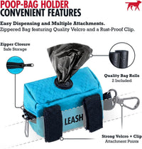 Tuff Pupper Dog Poop Bag Holder, Works with Any Dog Leash - Teal - image 4