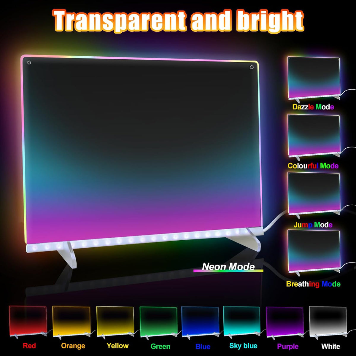 Signsxcel Led Note Board with Colors, 16''Drawing Tablet - Warm White - image 3