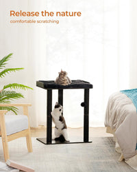 Modern Cat Tree for Large Cats, Full Sisal Cat Scratching Post – Essentials for Cats - Black / 22"L x 15.7"W x 26.7"H - image 3