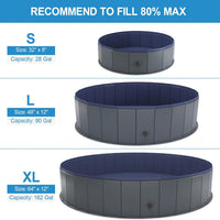Niubya Foldable Dog Pool, Collapsible Plastic Dog Swimming Pool - 2XL - 64'' x 12'' - image 2