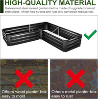 EDOSTORY Raised Bed Garden Bed Kit, 5x5x1ft Galvanized Planter Tall Raised Garden Boxes Outdoor, Large Metal Raised Garden Beds for Vegetables, Flowers, Herbs