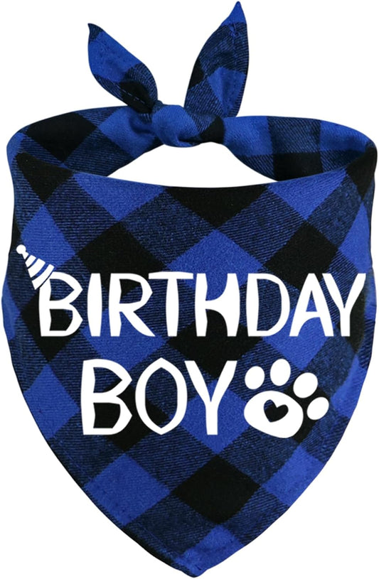Dog Birthday Bandana – Premium Cotton Birthday Boy Bandana for Dogs - BIG FRENCHIES