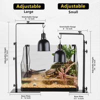 LUCKY HERP Aluminum 5.5inch Shallow Dome Reptile Light Fixture - Reptile Lamp Stand / 14-32 inch Adjustable - image 4