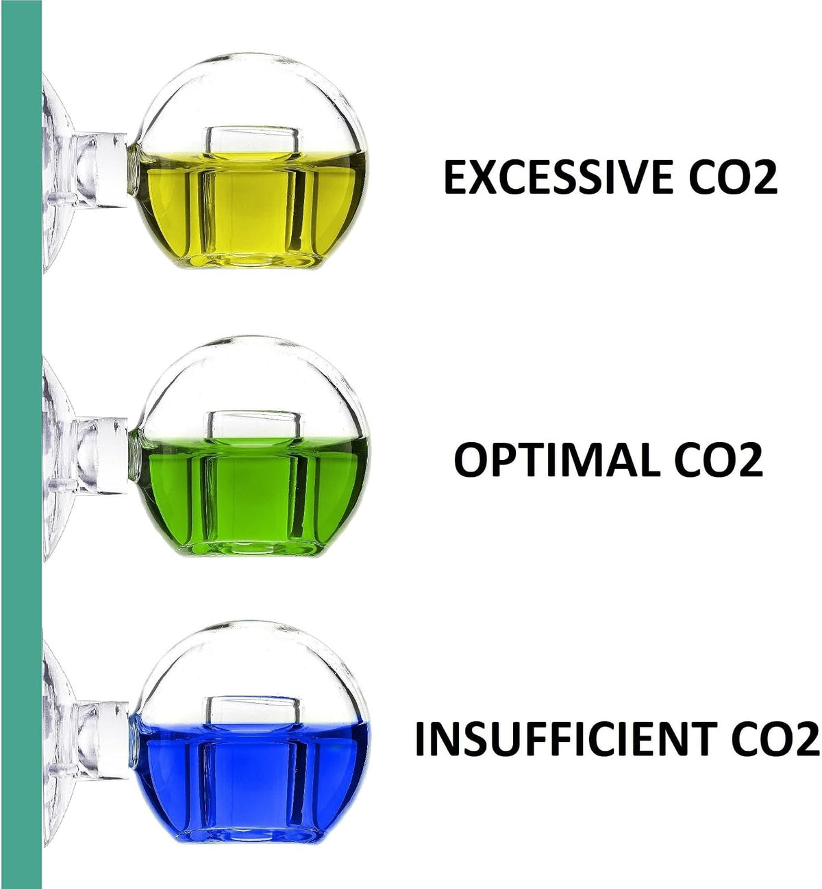 Glass CO2 Drop Checker – CO2 Monitor Kit for Aquarium Planted Tank CO2 System – Essentials for Fish - image 4