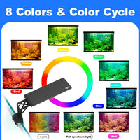 SEAOURA Clip On Aquarium Light for Plants-24/7 Fish Tank Light - 12inch for 12-20 inch Tank - image 3