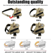 Bolux Dog Harness, No-Pull Reflective Dog Vest, Breathable Adjustable Pet Harness with Handle for Outdoor Walking - No More Pulling, Tugging or Choking
