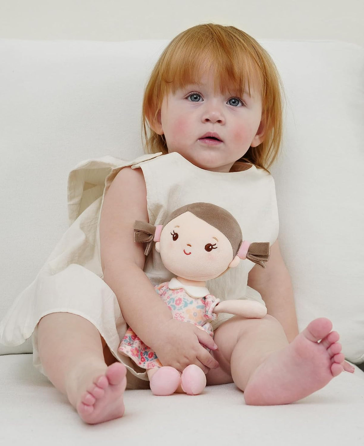GAGAKU soft baby doll in a floral print rag doll style for toddlers - view 40