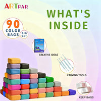 ARTPAR Air Dry Clay for Kids - 90 Colors - image 2