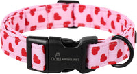 ARING PET Halloween Dog Collar-Cute Fall Dog Collar for Small Dogs - X-Small / Valentine-Pink Red Heart