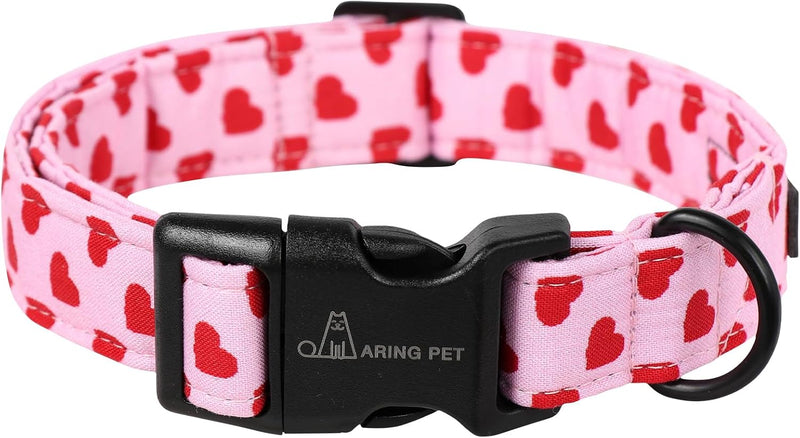 ARING PET Halloween Dog Collar-Cute Fall Dog Collar for Small Dogs - X-Small / Valentine-Pink Red Heart